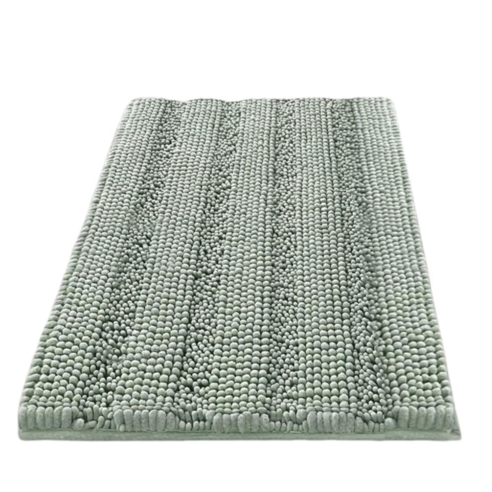

Non-Slip Chenille Bath Mat Shaggy Hair Door Mat Practical Bathroom Rug Living Room Style G