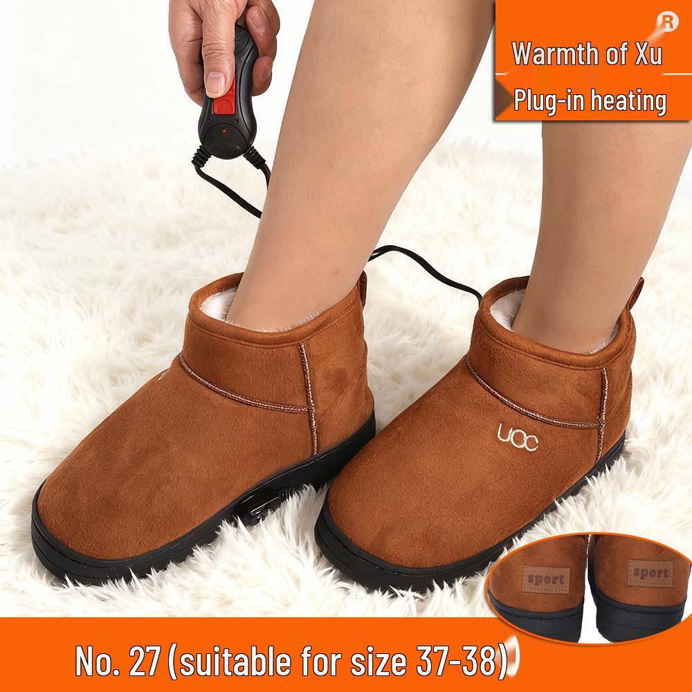 Damen Beheizbare Hausschuhe zum Gehen - Wiederaufladbare Winter Büro Fußwärmer