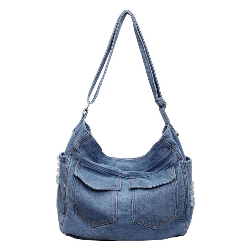 Denim Shoulder Bag Women's Large Capacity Vintage Tote Bag