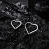 10Pc ASTM F136 Titanium Daith Heart Earring Hoop Cartilage Tragus Helix Rings Hinged Segment Hoop with Clear CZ