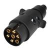 7 Pin Car Trailer Socket Plug Connector for Caravan Towbar Towing European Standard 12V