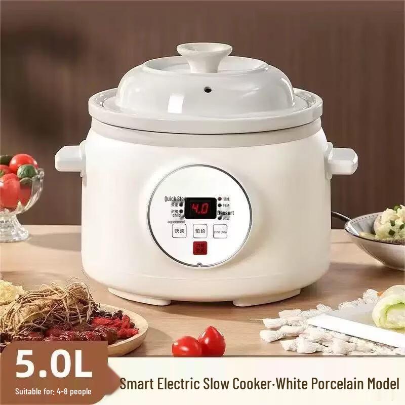 WuTuo 5.0L Smart White Ceramic Multi-function Pot