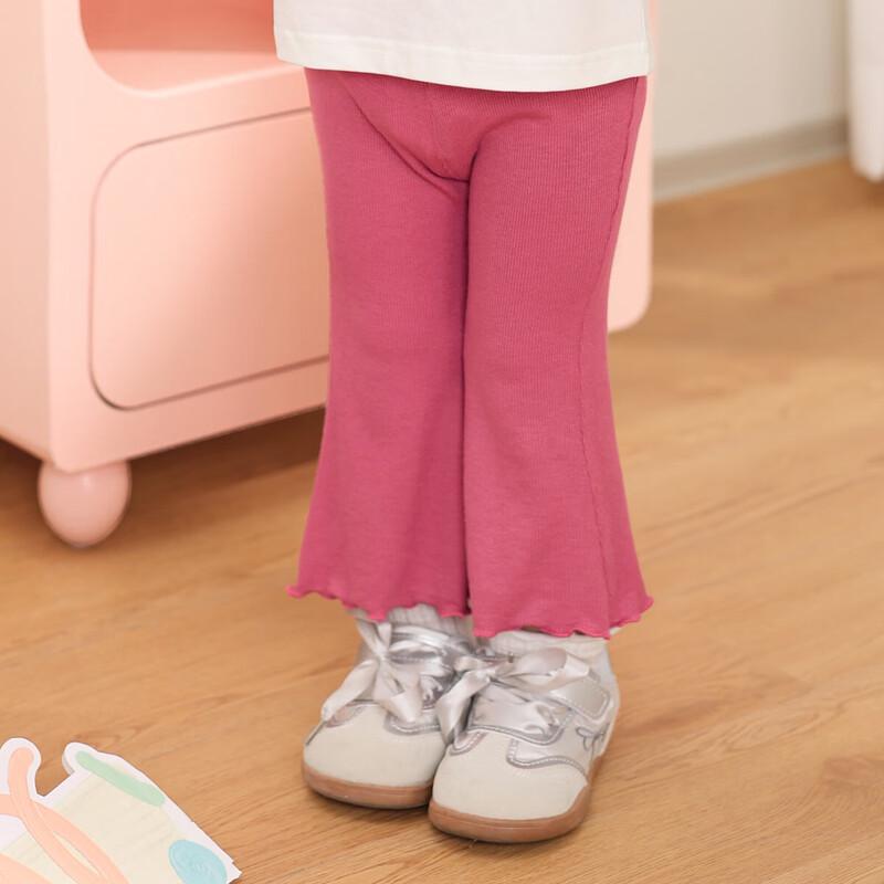 LUSON Baby Girl 2025 Summer Flared Casual Pants 100