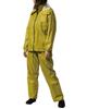 Men's Rain Suit (Water Resistance: 10,000mmH2O), Adjustable Hem, Adjustable Hood, Waterproof Tape, Mesh Lining, Size 4L, Dark Yellow, AS5100