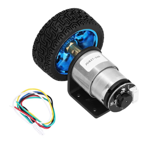 High-Performance Encoder Motor Set for Balance Cars - CCW and CW Shaft DC Gear Motor (333RPM) with Bracket Wheel, Pure Copper Winding, and Precision M