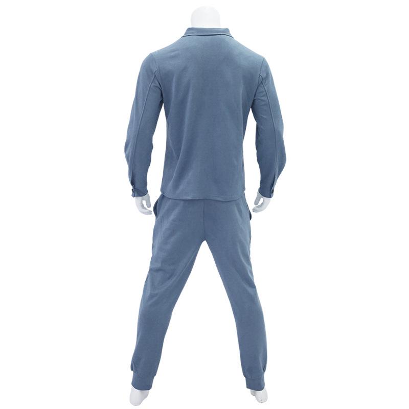 Men's Plus Size Suede Jacket & Pants 2-Piece Set - Spring/Autumn