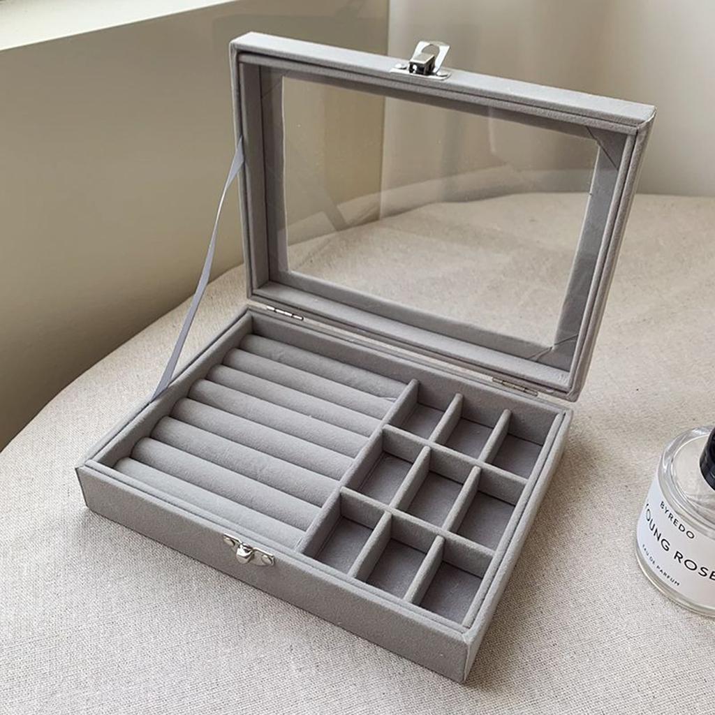 1 Stück Exquisite Schmuckaufbewahrungsbox Ohrring Ring Halskette Aufbewahrung Transparente Schmuckregale Schmuckklassifizierung Displayboxen