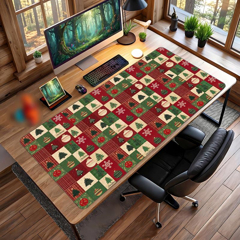 Christmas Printed Mouse Pad Non Slip Desk Mat For Office Gaming Home Use Holiday Gift