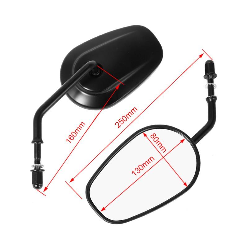 Aluminum Rearview Mirror Harley-Davidson Sportster 883 Custom Bike Chrome Black Vintage Style Motorcycle Side