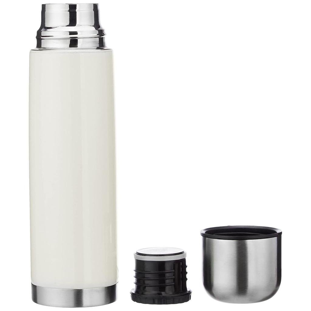 Stainless Steel Insulated 24 Hours Hot or Cold Bottle Thermos Flask, 750 ml, Off White