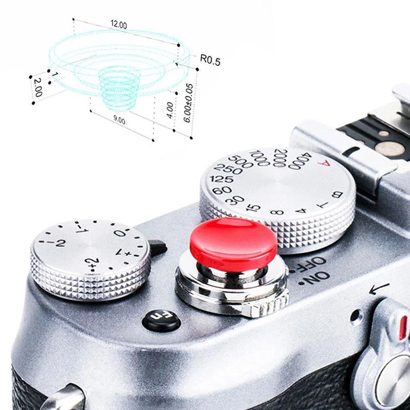 Kovová spoušť fotoaparátu s konkávním povrchem Mosazné uvolňovací tlačítko Příslušenství k fotoaparátům