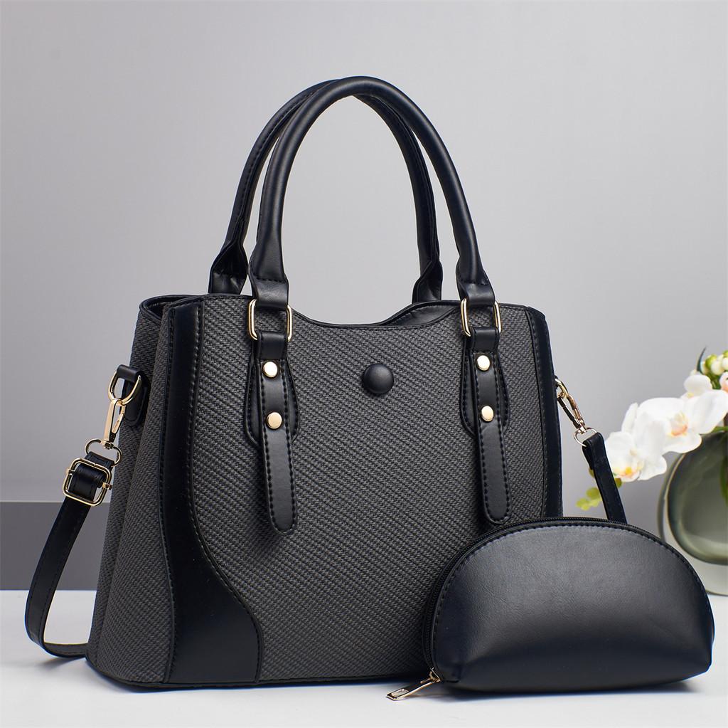 Pu Material Large Capacity Tote Bag For Women With Zipper Pockets For Daily Use