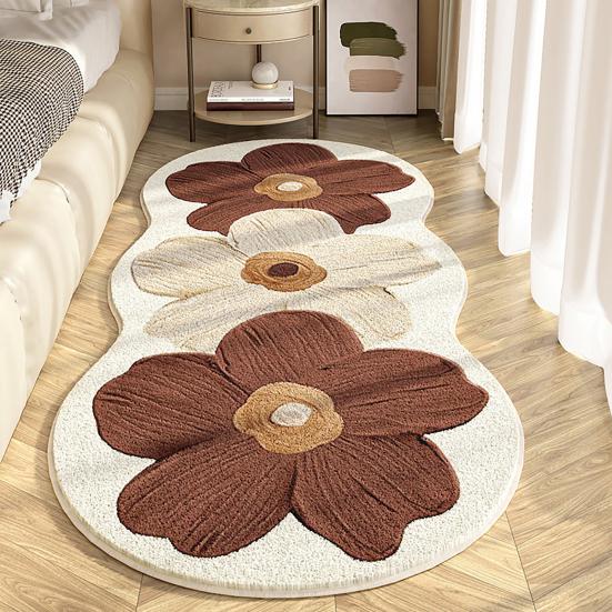 Floor Mat Ultrafine Synthetic Fibers Quick Cleaning Maintenance Area Rug Anti-Slip Laminate Grip Soft Low-Velvet Carpet