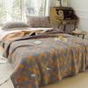 All-Cotton Yarn-Dyed Jacquard Gauze Blanket - Soft, Skin-Friendly Four-Season Bedspread