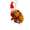 PP Cotton Christmas Capybara Pendant Cartoon Plush Animal Key Ring  Festival Gifts
