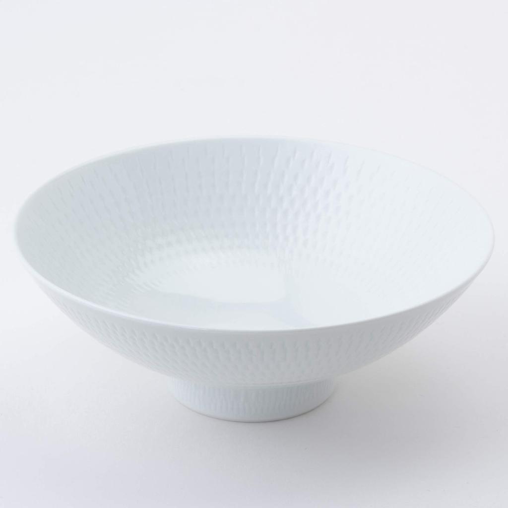 Nishikai Pottery Hasami Ware White Porcelain Kanna Flat Bowl 11422 (Large)