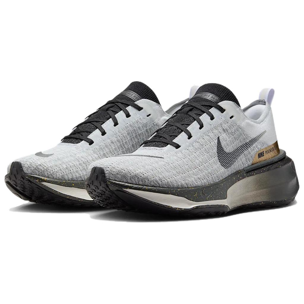 Nike ZoomX Invincible 3 Light Smoke Grey Gold Men Sneakers White Dark-Smoke-Grey Black IB2756-100