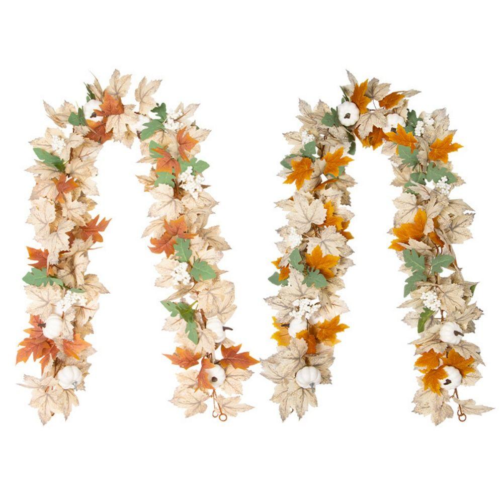 Realistic Artificial Maple Leaf Vine Artificial Flowers Garland Hanging Plants  Garden Decor