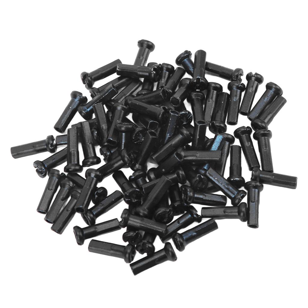 80pcs   Spoke Hats Iron 14mm Mountain Road Cycling Spoke Nipples for 14G Spoke Wire