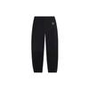 Li-Ning Solid Color Print Logo Elastic Waist Casual Pants Men Bottoms Black AKLSB47-3