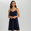 Hanro Cotton Silk Spaghetti Dress Deep Navy 74813 