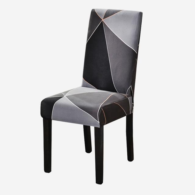 Geometry Chair Furniture Cover Dining Elastic Chair Covers Spandex Fabric Elasticized Elastic Office Chair Case Anti -Dirty Removable 1pc
