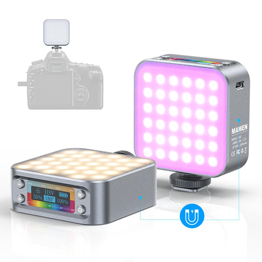 

D01 Portable Mini Camera Phone RGB Fill Light Dimmable Photography LED Fill Light Type A