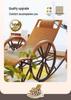 Adult Rattan Rocking Chair: Steel-Framed Recliner for Leisure and Napping on Balconies