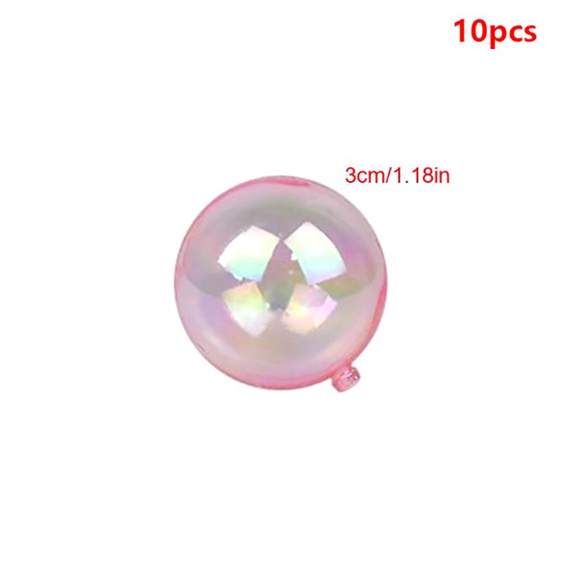10Pcs Colorful Ball Cake Topper Transparent Balloon Cupcake Diy Decoration For Birthday Party Wedding