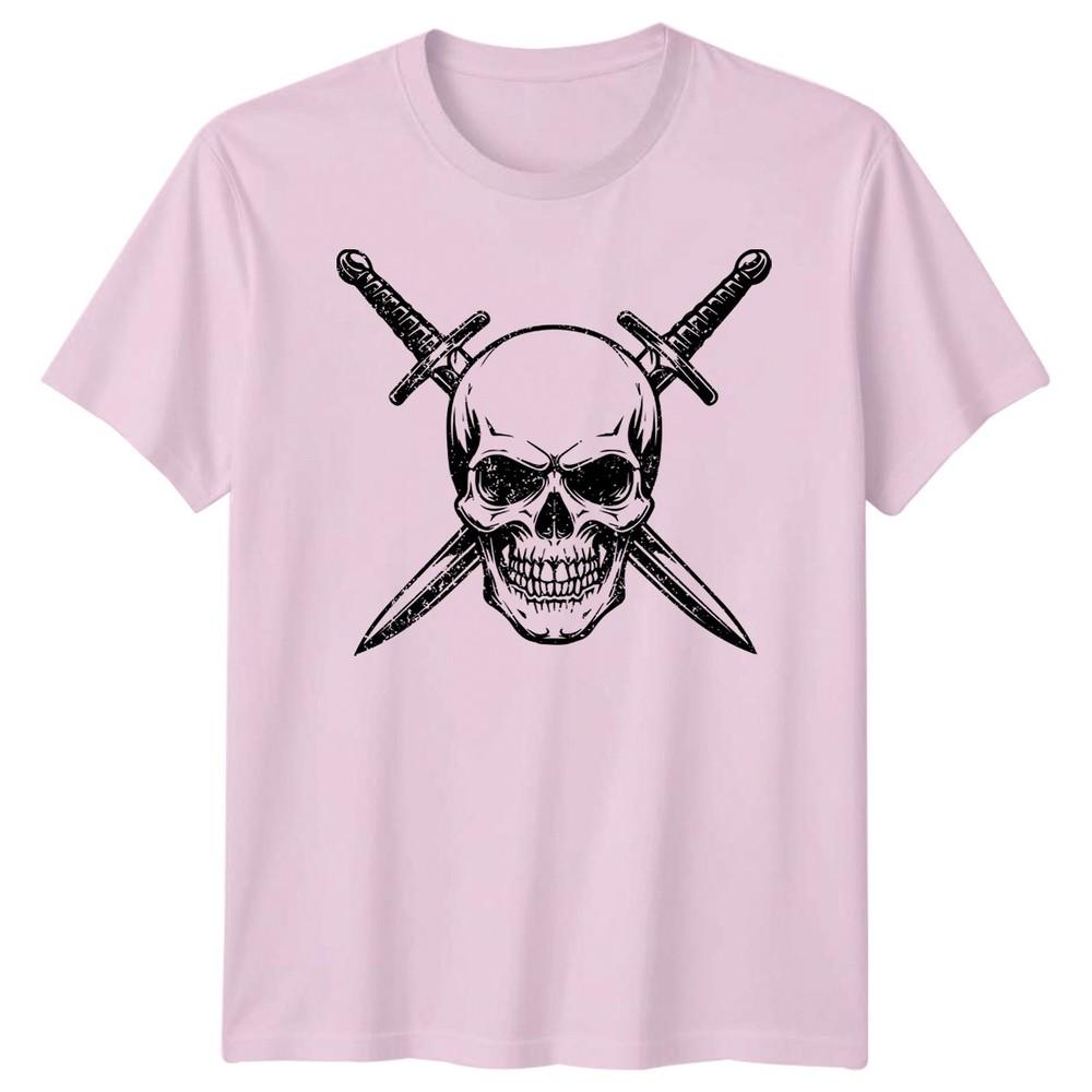 Skull Art Fantasy Unisexs TShirt Crossed Swords Graphic