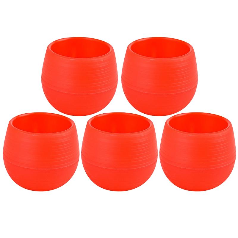 5PCS Mini Flower Pots Candy Colour Round Plastic Plant Pot with Drainage Holes Succulents Pot Garden Home Office Decoration ZYF