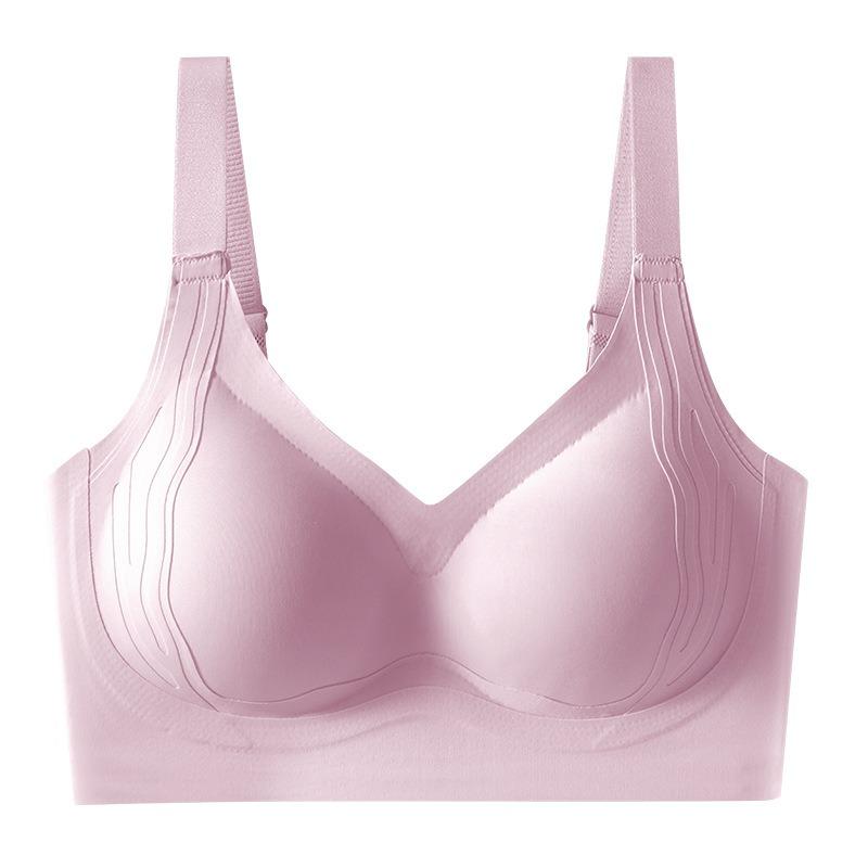 Women Breathable Seamless Wireless Side Gather Push Up Comfortable Bra