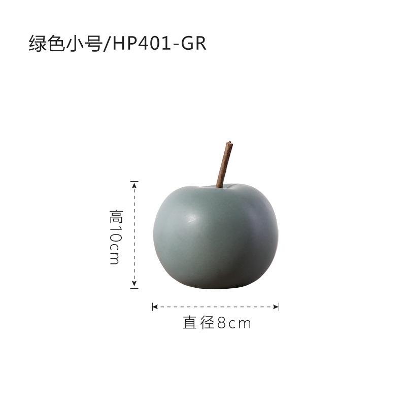 Nordic Ceramic Apple Sculpture Ornament Modern minimalist living room TV cabinet home soft decoration Fruit decor small ornament