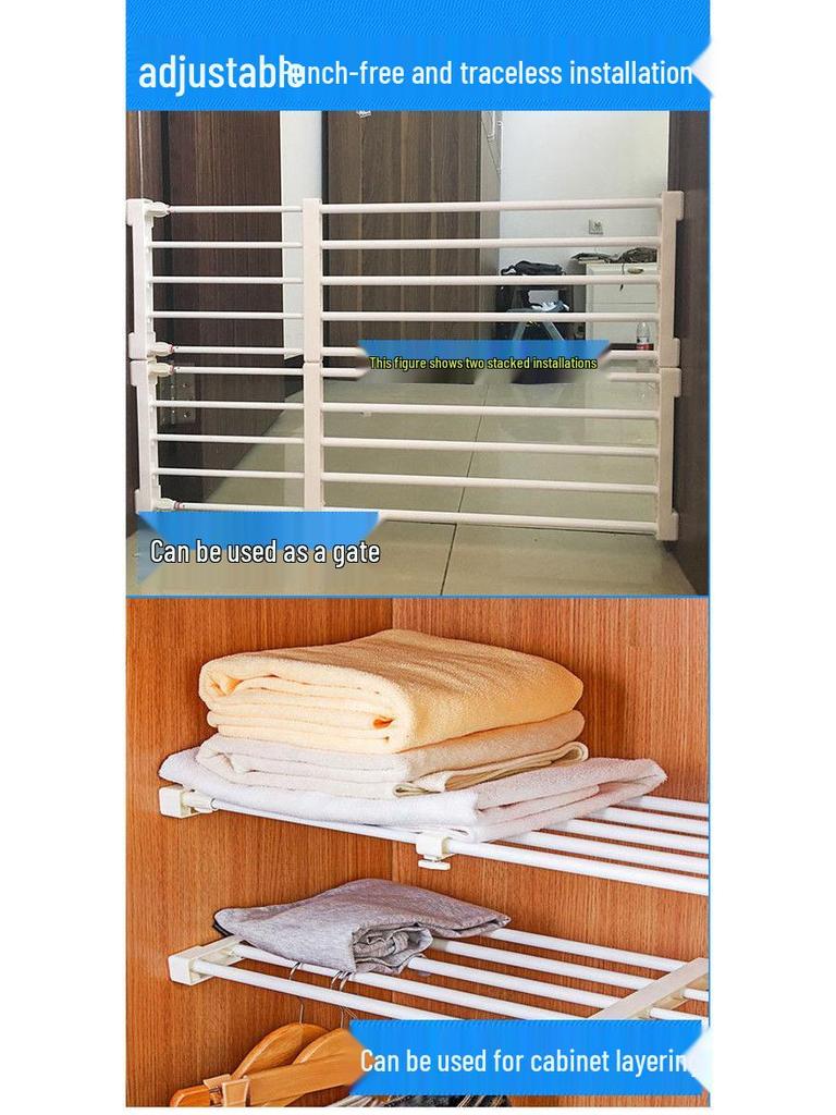 Indoor Pet Barrier: Removable No-Drill Dog Gate for Stairs & Balconies