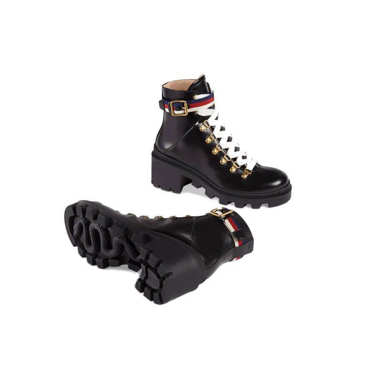 Gucci Wmns Sylvie Web 55mm Ankle Boot 'Black Mystic White Red' Women's 481156 DKS30 1159