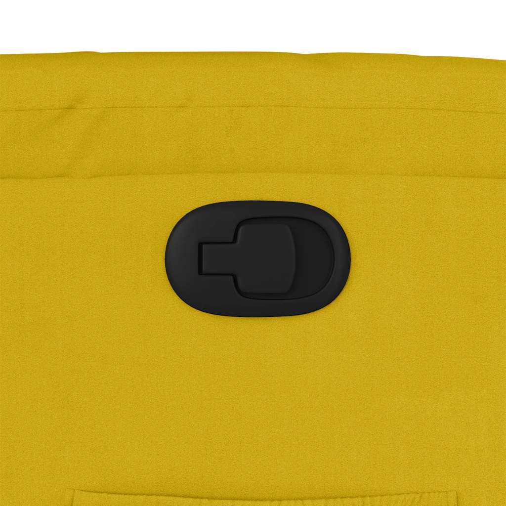 Recliner Chair with Lift Assist Yellow Velvet