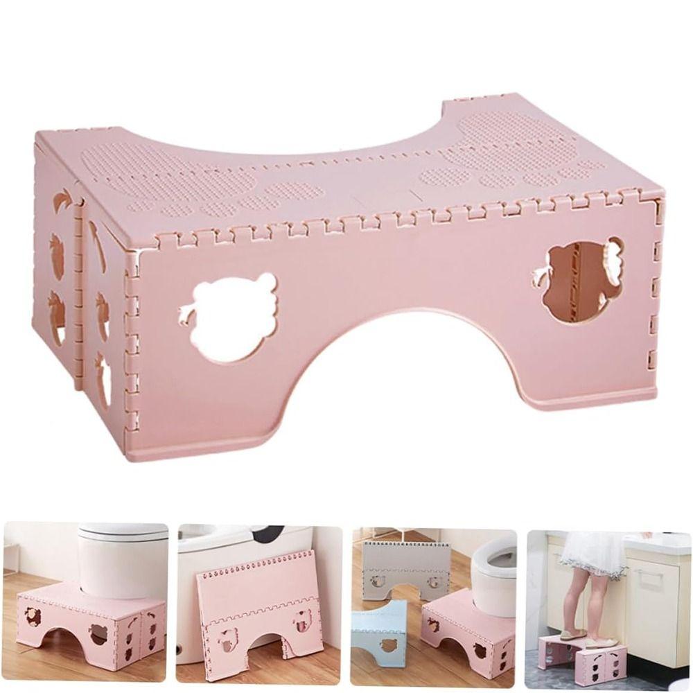 

Thickened Bathroom Foot Stool Foldable Heightened Stool Portable Children s Toilet Stool Elder синій