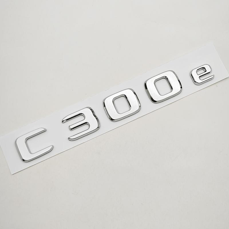

3D ABS Car Letters Rear Trunk Badge Sticker Logo C300e Emblem Decals For Mercedes Benz C300e W206 S206 Tail Marking Accessories