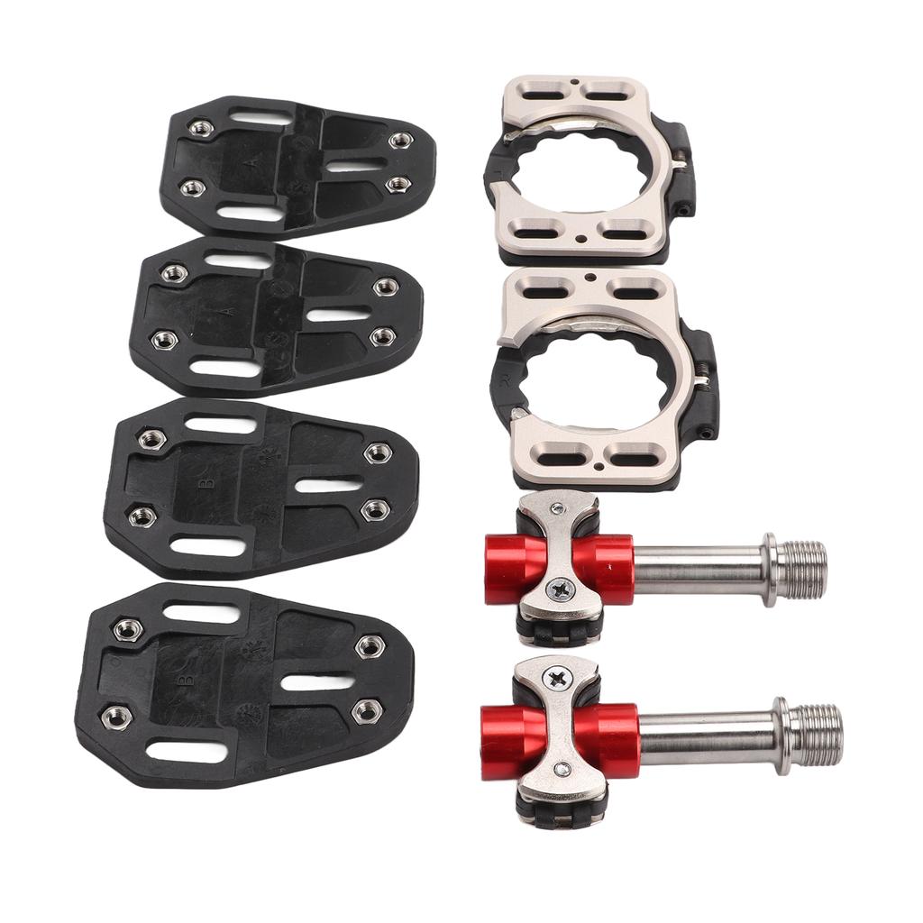 Road Bike Titanium Alloy Self Locking Pedal Ultralight 3 Bearing Self Locking Clamp Pedal