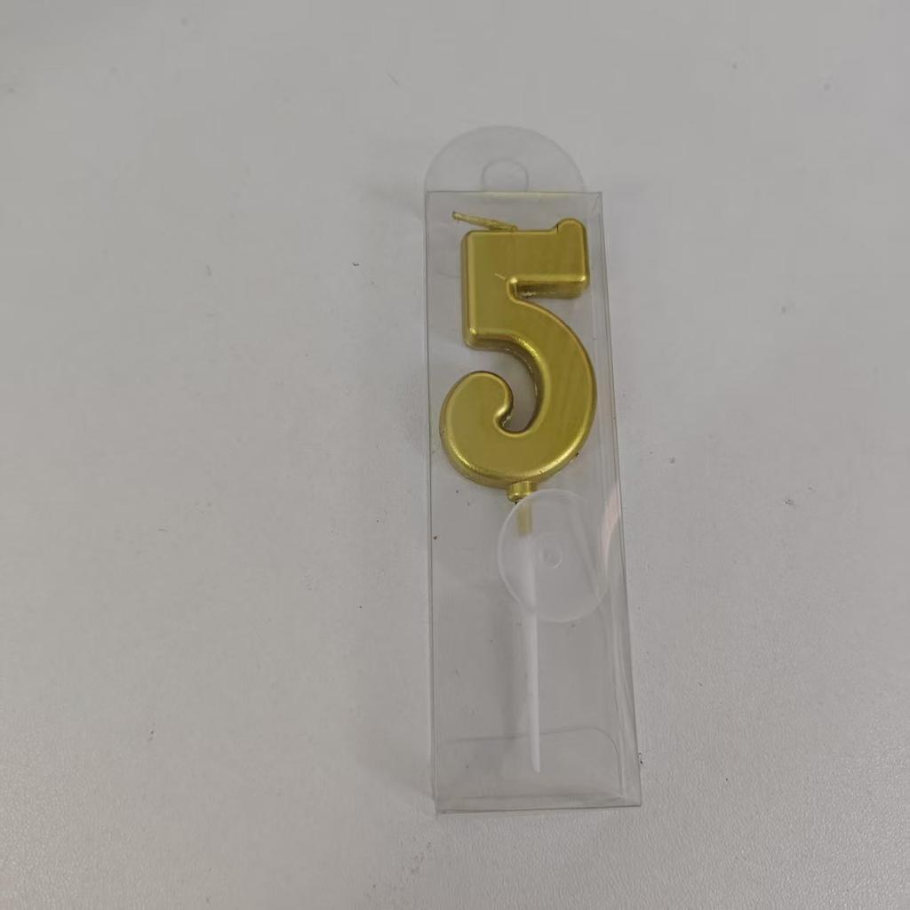 1/2/10pcs Number Birthday Candles, Gold Number Candles, Cake Number Candles, Party Celebration