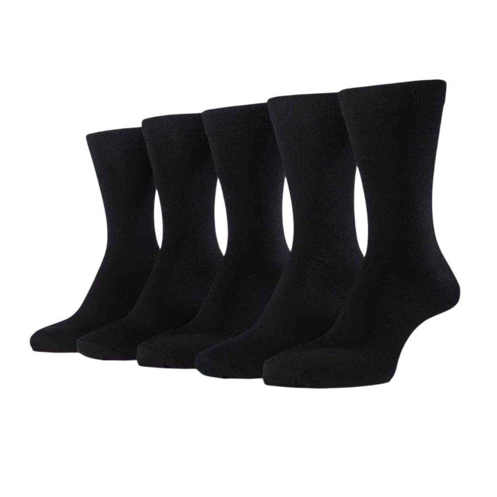 Farah Mens Long Cotton Blend Crew Socks (Pack of 5)