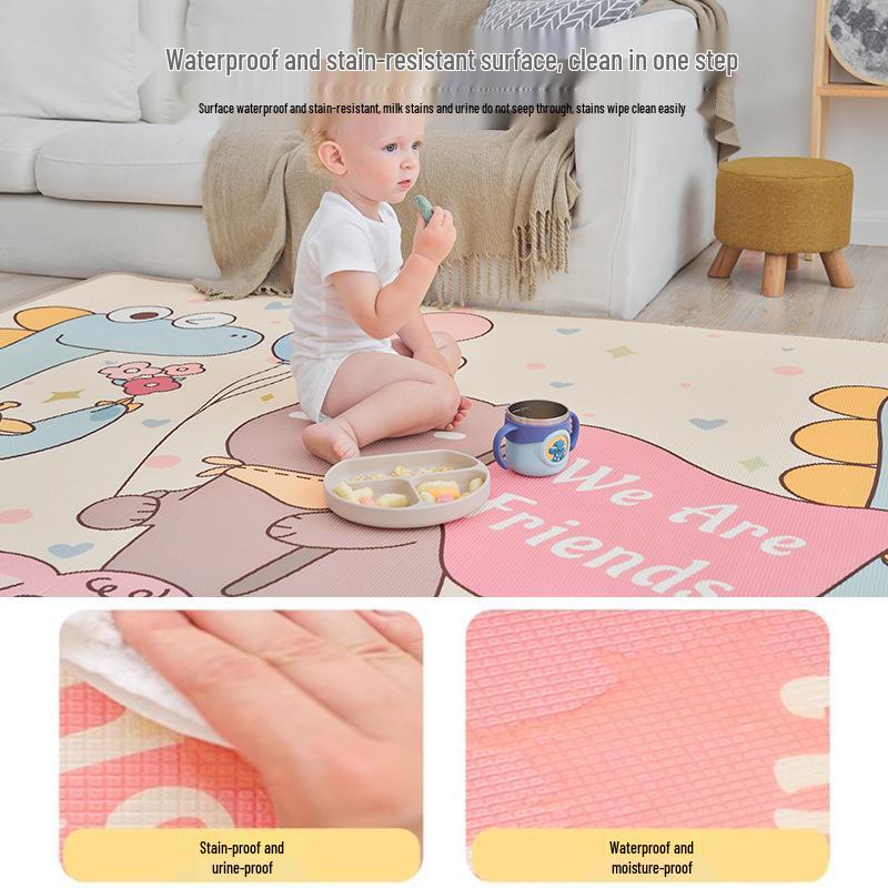 Thick Infant Crawling Mat: Full-Size Foam Floor Mat for Babies and Kids
