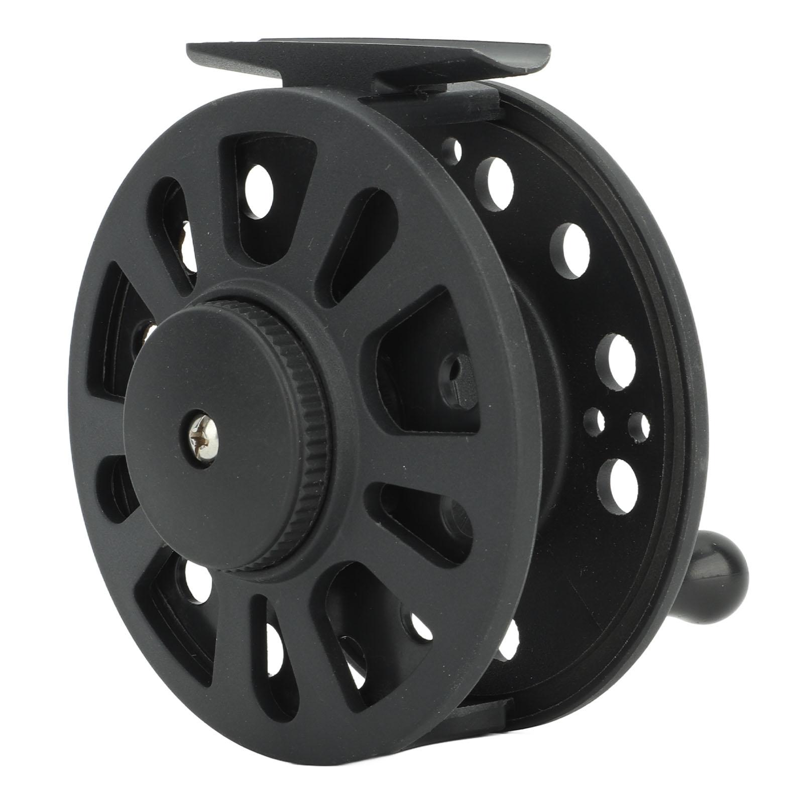 7/8 Fly Fishing Reel Precise Machining Plastic Fly Reel for Streams Rivers Lakes Black