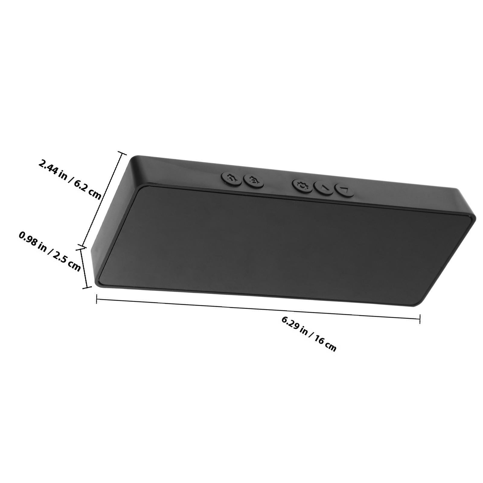 Small Digital Electronic Mirror Clock Compact Alarm Clock Bedroom Desktop Large Screen Temperature Display Alarm Clocks