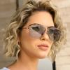 Fashion Square Luxury Sunglasses Men Women Gradient Pilot Flight Seven Rock Mach Six Style Oculos De Sol