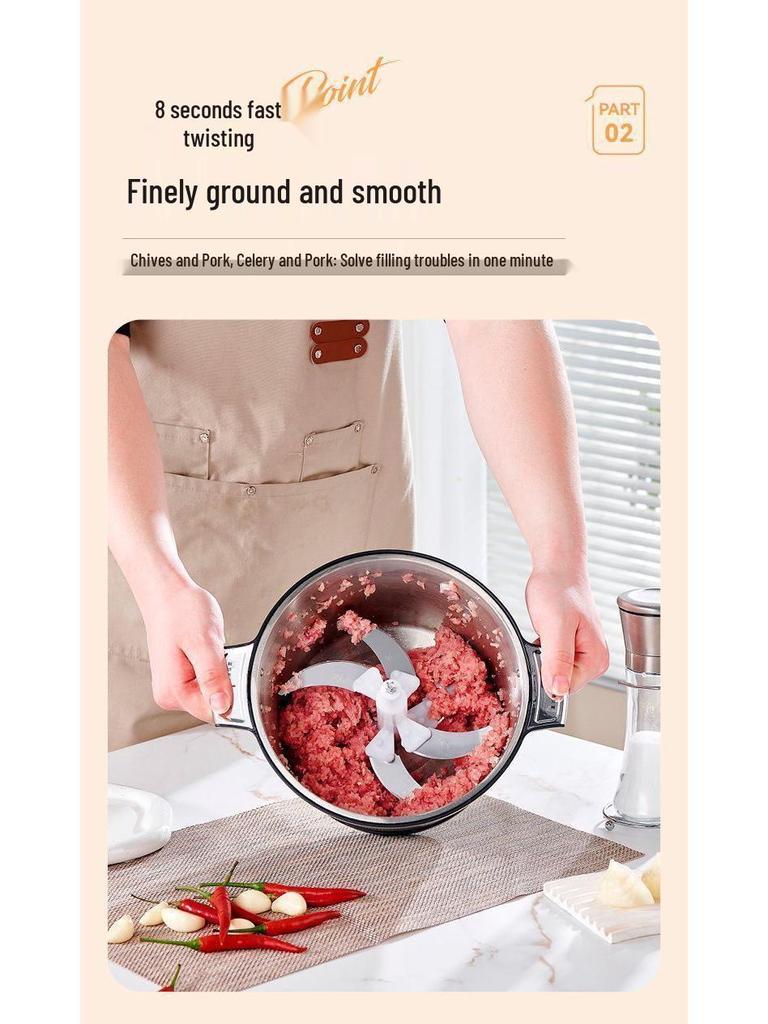 Multifunctional Pure Copper Electric Meat Grinder & Food Processor