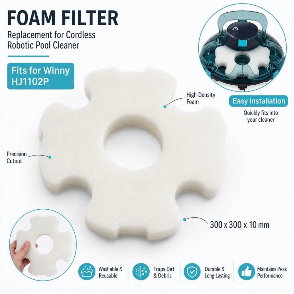 4/8/12/20pcs Replacement Part Pool Cleaner Sponge for WINNY HJ1102P Cordless Robotic Cleaner