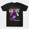 Men Black Print T-shirt Justin Jefferson Hit'Em With The Griddy No-Cut Transfer Paper Print Cotton Tshirt