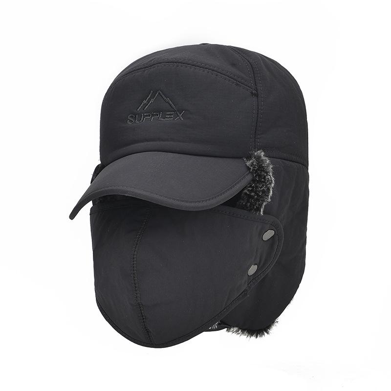 Pánská zimní bomber čepice Bavlněná čepice s ochranou uší Čepice tlustá zateplená čepice s rukávem čepice Skullies Beanies Ski Slouchy čepice