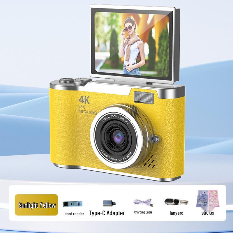 4K Retro CCD Portable Camera for Students - Children's Day Gift